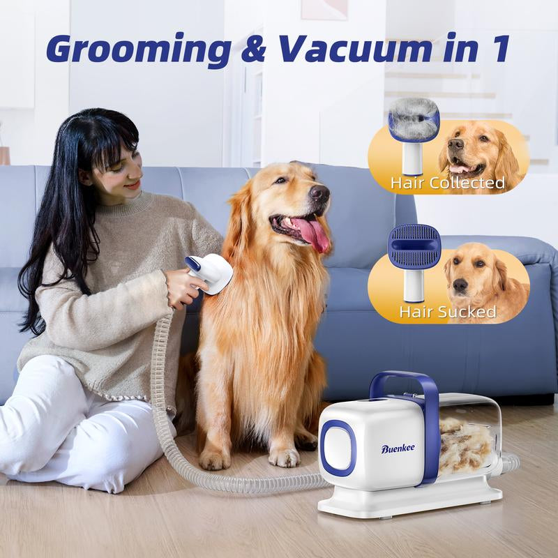 Ultimate Pet Grooming Kit with Vacuum – Quiet Dog Clipper, Shedding Brush & Cleaning Tool for Dogs and Cats!