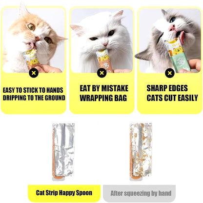 Squeeze Treat Spoon for Cats - Easy Feeder for Wet Treats and Cat Food