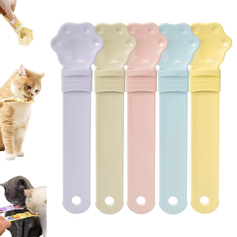 Squeeze Treat Spoon for Cats - Easy Feeder for Wet Treats and Cat Food