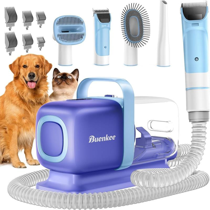 Ultimate Pet Grooming Kit with Vacuum – Quiet Dog Clipper, Shedding Brush & Cleaning Tool for Dogs and Cats!