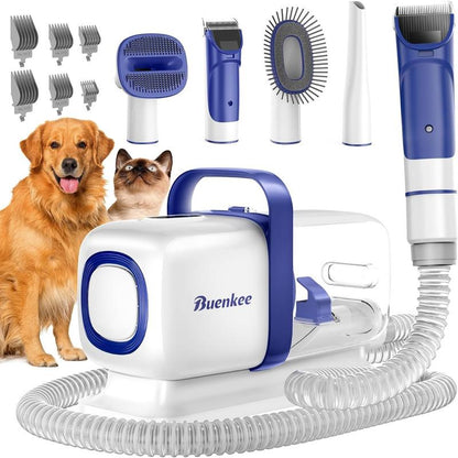 Ultimate Pet Grooming Kit with Vacuum – Quiet Dog Clipper, Shedding Brush & Cleaning Tool for Dogs and Cats!