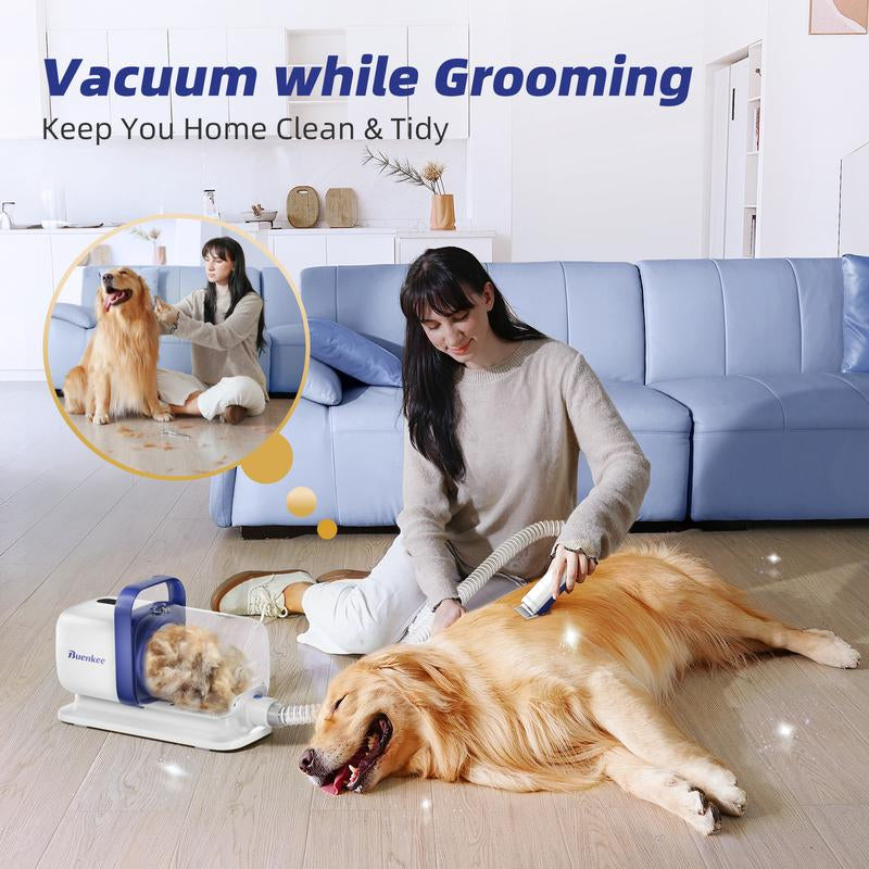 Ultimate Pet Grooming Kit with Vacuum – Quiet Dog Clipper, Shedding Brush & Cleaning Tool for Dogs and Cats!